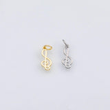 18K Gold PVD Music note treble clef charm s Charms Charms - Tarnish Resistant