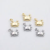 18K Gold PVD Crab charm s Charms - Tarnish Resistant