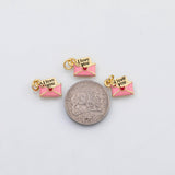18K Gold PVD Envelope love letter charm Enamel Charm s Charms - Tarnish Resistant