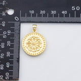 18K Gold PVD Round Charm s Charms - Tarnish Resistant