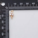 18K Gold PVD Snow cone ice cream charm s Charms - Tarnish Resistant
