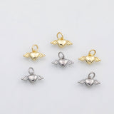 18K Gold PVD Flying heart charm s Charms - Tarnish Resistant