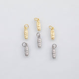 18K Gold PVD French baguette bread loaf charm s Charms - Tarnish Resistant