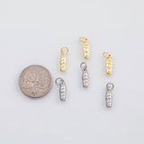 18K Gold PVD French baguette bread loaf charm s Charms - Tarnish Resistant