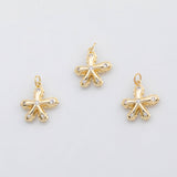 18K Gold PVD Starfish charm Charms - Tarnish Resistant