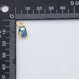 18K Gold PVD Baseball glove charm enamel charm - Tarnish Resistant