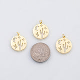 18K Gold PVD Cactus desert scene charm - Tarnish Resistant
