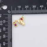 18K Gold PVD Faucet with heart charm - Tarnish Resistant