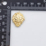 18K Gold PVD Lion head lion face charm Charms - Tarnish Resistant