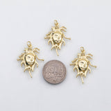 18K Gold PVD Medusa charm - Tarnish Resistant