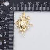 18K Gold PVD Medusa charm - Tarnish Resistant