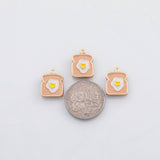 18K Gold PVD Egg on Toast charm - Tarnish Resistant