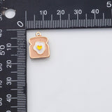 18K Gold PVD Egg on Toast charm - Tarnish Resistant