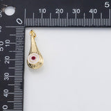 18K Gold pvd Evil Eye Drop charm - Tarnish Resistant