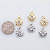 18K Gold PVD Flower charm - Tarnish Resistant