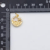 18K Gold PVD Whale tail ocean beach charm - Tarnish Resistant