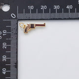 18K Gold PVD Gun pistol charm - Tarnish Resistant