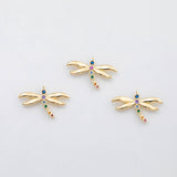 18K Gold PVD Dragonfly damselfly charm - Tarnish Resistant
