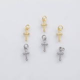 18K Gold PVD Cross charm - Tarnish Resistant
