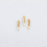 18K Gold PVD Hairbrush comb charm - Tarnish Resistant