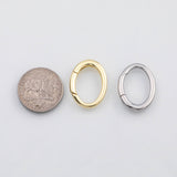 18K Gold PVD Carabiner push clasp - Tarnish Resistant