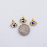 18K Gold pvd Evil eye charm black charm - Tarnish Resistant