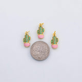 18K Gold PVD Cactus in a pot charm - Tarnish Resistant