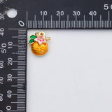 18K Gold PVD Coconut drink charm - Tarnish Resistant