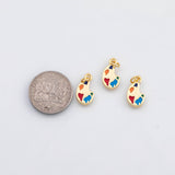 18K Gold PVD Color palette charm - Tarnish Resistant