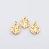 18K Gold pvd Jesus saint mary charm - Tarnish Resistant