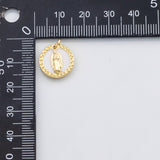 18K Gold PVD Mary jesus white enamel charm - Tarnish Resistant
