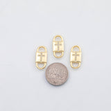 18K Gold PVD Cross connector - Tarnish Resistant