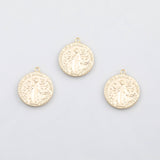 18K Gold PVD Ancient Roman Coin charm - Tarnish Resistant
