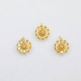 18K Gold pvd Flower charm - Tarnish Resistant
