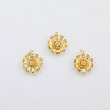 18K Gold PVD Flower charm - Tarnish Resistant