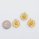 18K Gold PVD Flower charm - Tarnish Resistant
