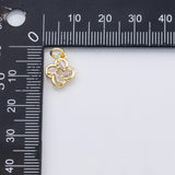 18K Gold PVD Clover charm flower charm s Charms Charms - Tarnish Resistant