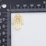 18K Gold PVD Hamsa h of fatima charm Charms - Tarnish Resistant