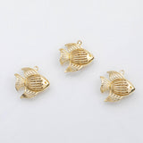 18K Gold PVD Angel Fish charm Charms - Tarnish Resistant