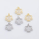 18K Gold PVD Scale of justice libra charm s Charms - Tarnish Resistant