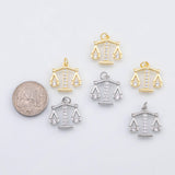 18K Gold PVD Scale of justice libra charm s Charms - Tarnish Resistant