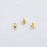 18K Gold PVD Peridot charm s Charms Charms - Tarnish Resistant