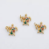18K Gold PVD Sea turtle charm multicolor charm s Charms Charms - Tarnish Resistant