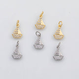 18K Gold pvd Sail boat sailing boat charm Charm s Charms - Tarnish Resistant