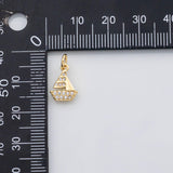 18K Gold PVD Sail boat sailing boat charm Charm s Charms - Tarnish Resistant