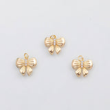 18K Gold PVD Bow Ribbon charm s Charms - Tarnish Resistant