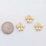 18K Gold PVD Bow Ribbon charm s Charms - Tarnish Resistant
