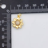 18K Gold PVD Flower Daisy charm s Charms - Tarnish Resistant