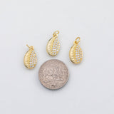 18K Gold PVD Sea shell Puka shell charm Ocean Beach charm s Charms - Tarnish Resistant