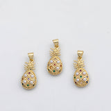 18K Gold pvd Pineapple fruit charm Ocean Beach charm s Charms - Tarnish Resistant